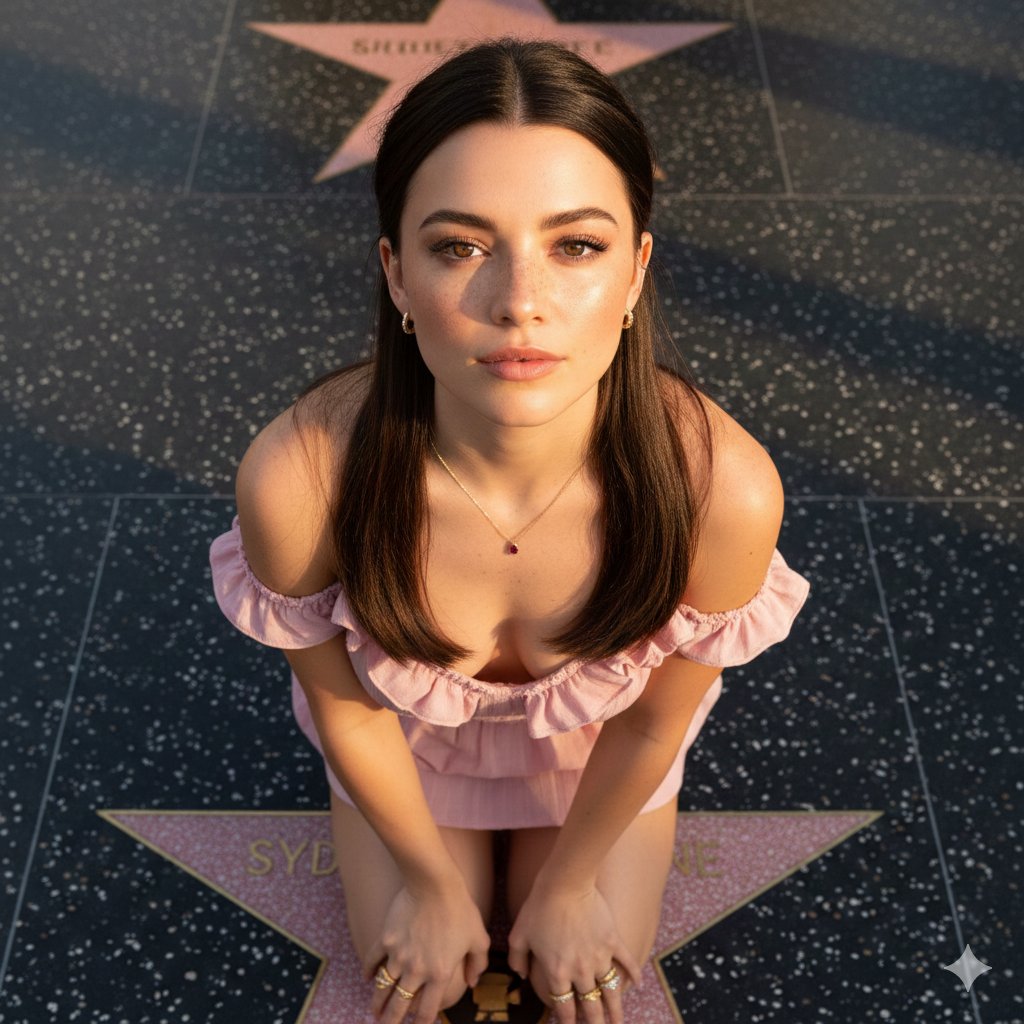 Sydney Sweeney Golden Hour Portrait on Walk of Fame