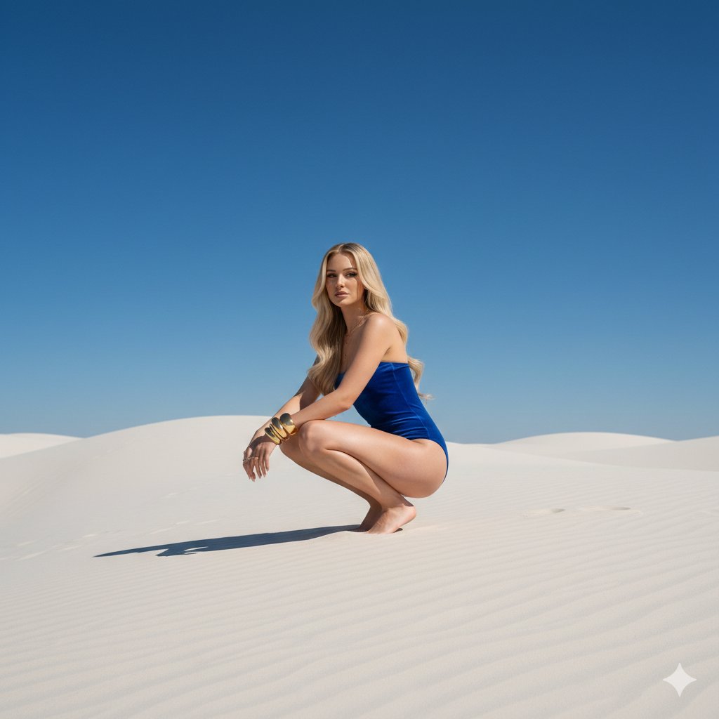 Surreal High-Key Editorial Fashion Portrait