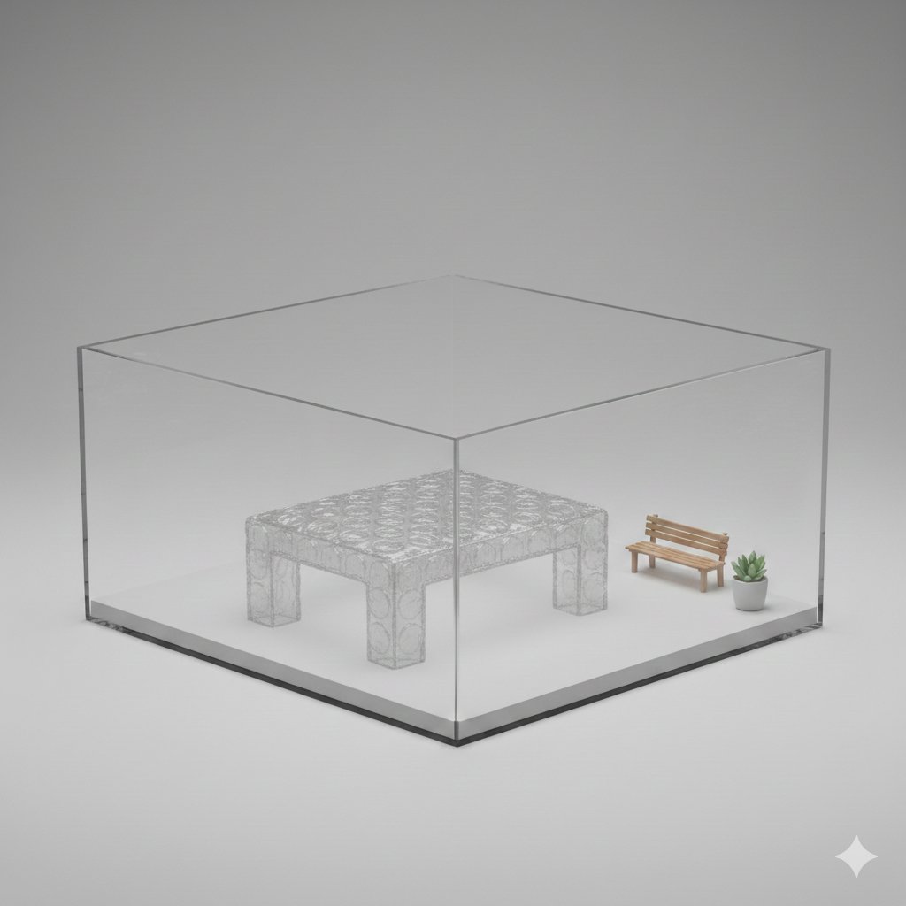 3D Diorama of Transparent Bubble Wrap Phone