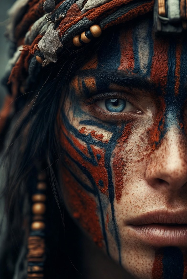 Ancestral Tribal Gaze Portrait Prompt (Facial Lock) 2