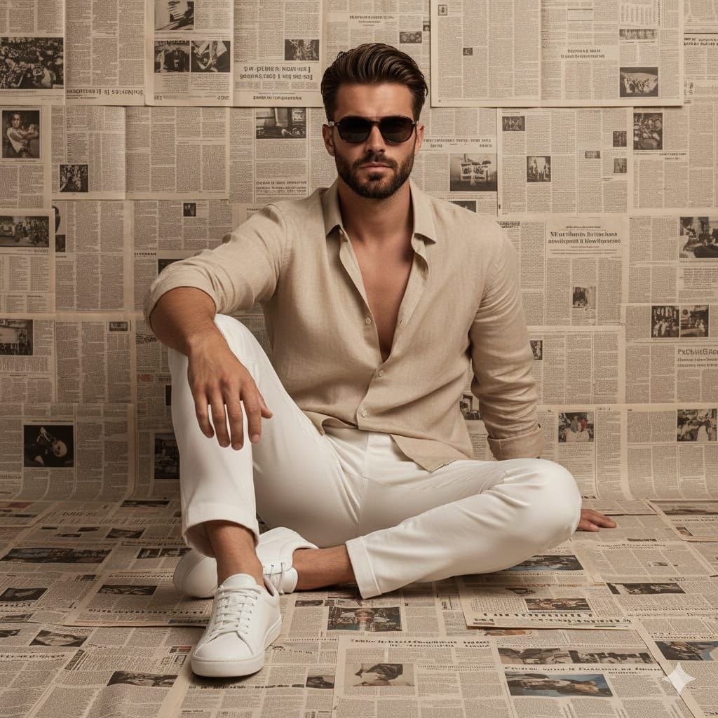 Cinematic Men's Fashion Portrait Prompt