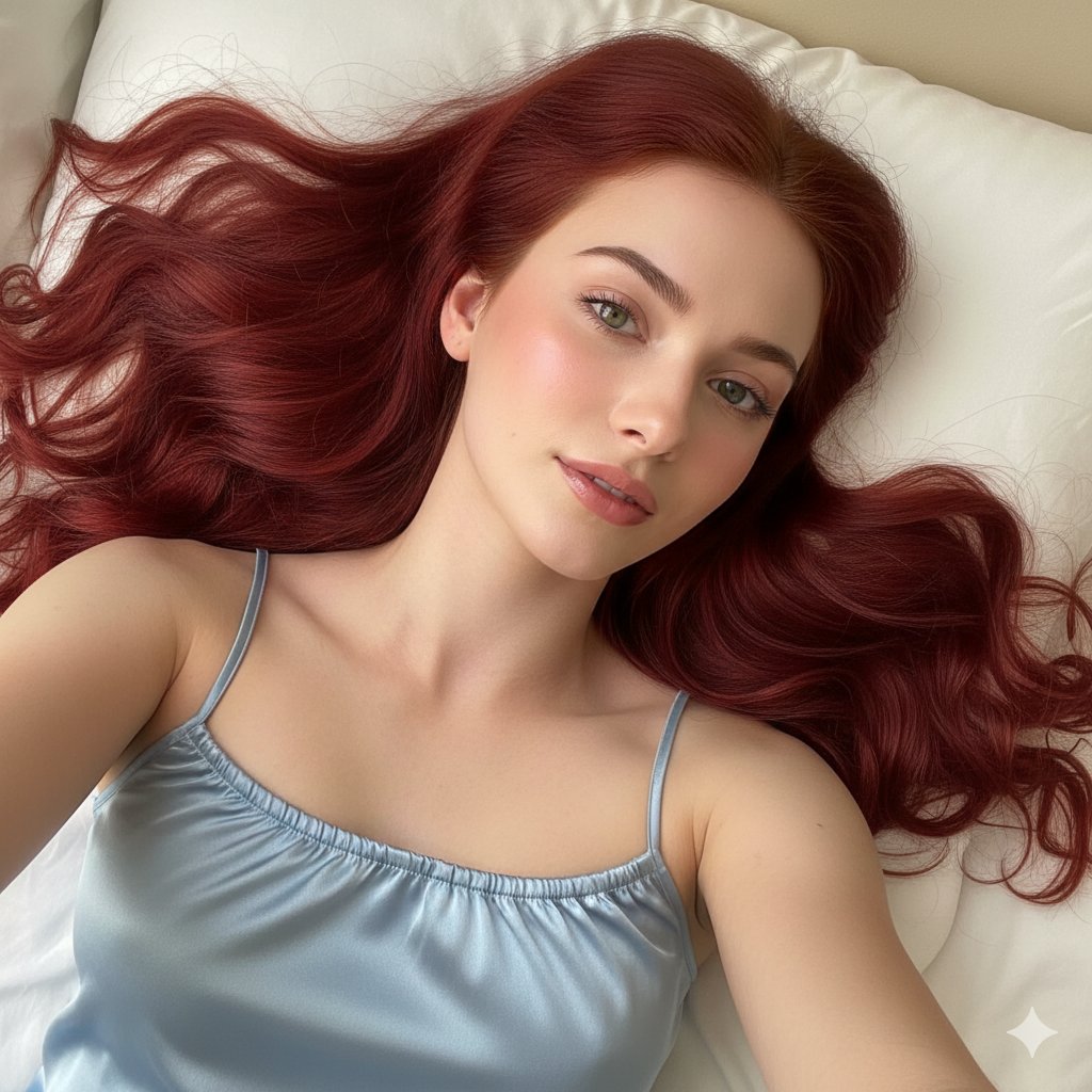 Intimate Red-Haired Morning Selfie Prompt
