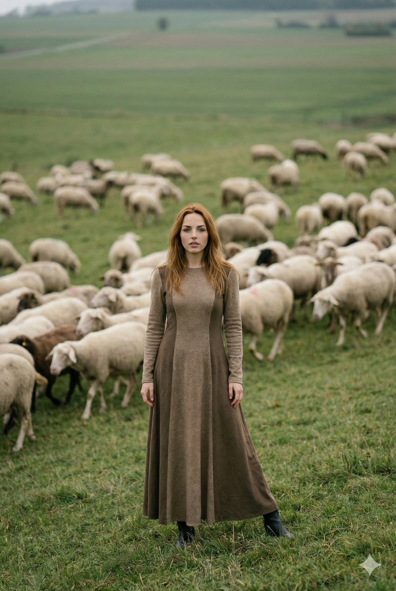 Fashion-Meets-Documentary Portrait in a Pastoral Setting