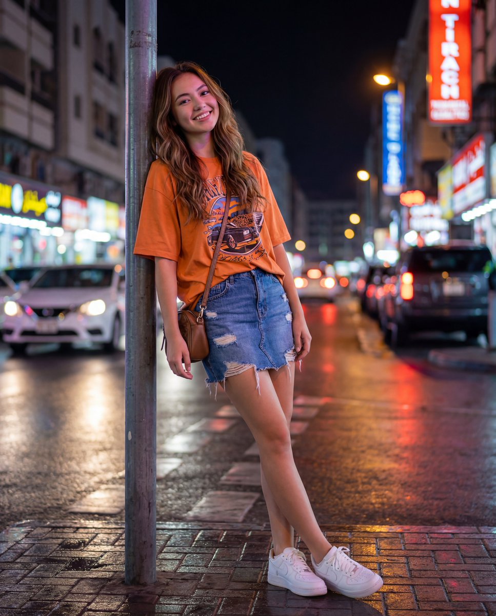 Urban Night Portrait with 100% Facial Accuracy