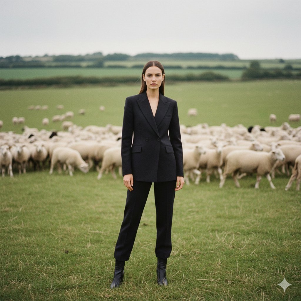 Fashion-Meets-Documentary Portrait in a Pastoral Setting (Duplicate)