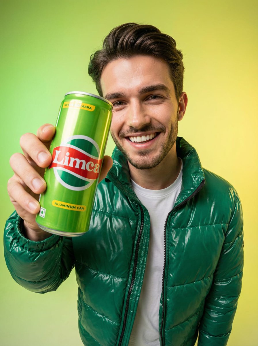 Fisheye Studio Portrait with Branded Drink Can
