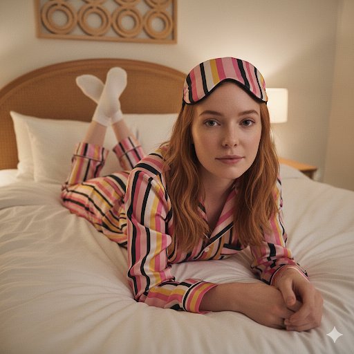 Sadie Sink Selfie in Pajamas