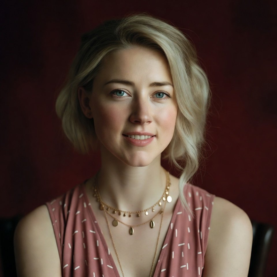 Amber Heard Gentle Studio Portrait