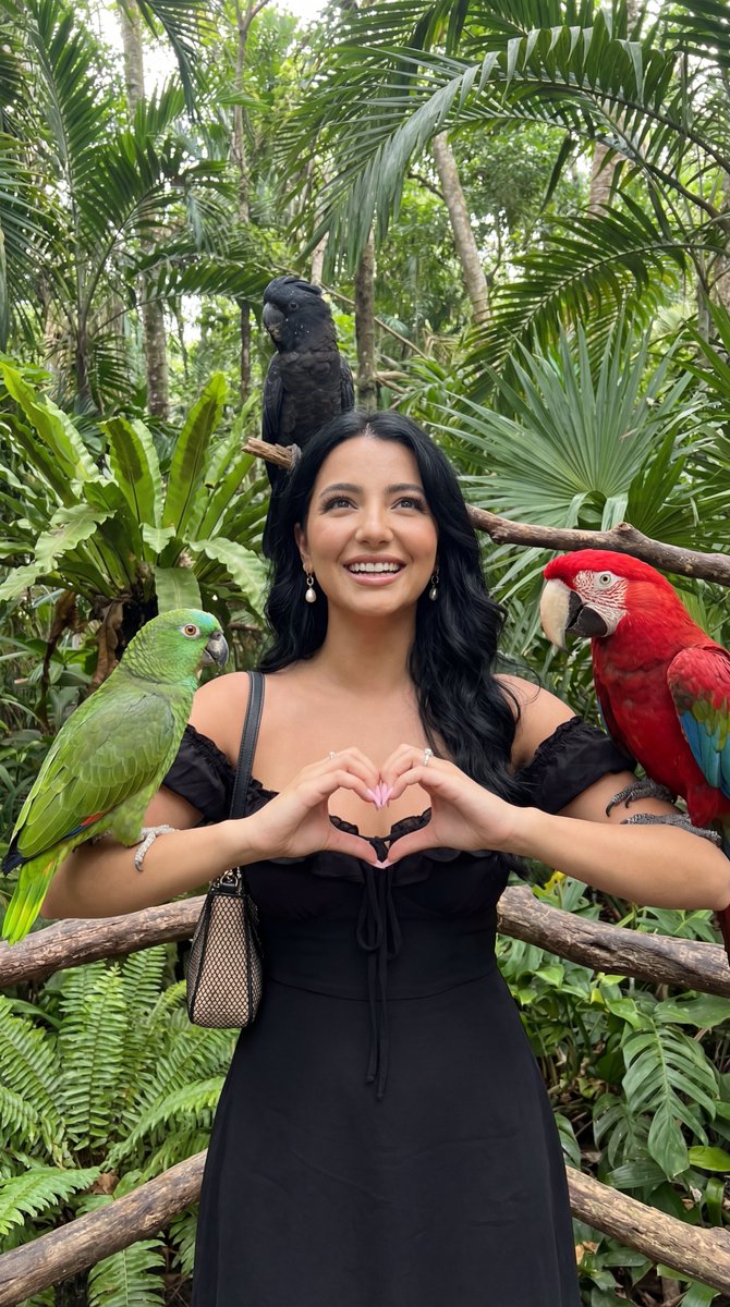 Candid Tropical Aviary Portrait with Parrots and Identity Lock