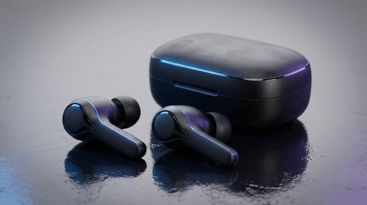 High-End Product Mockup for Wireless Earbuds 4