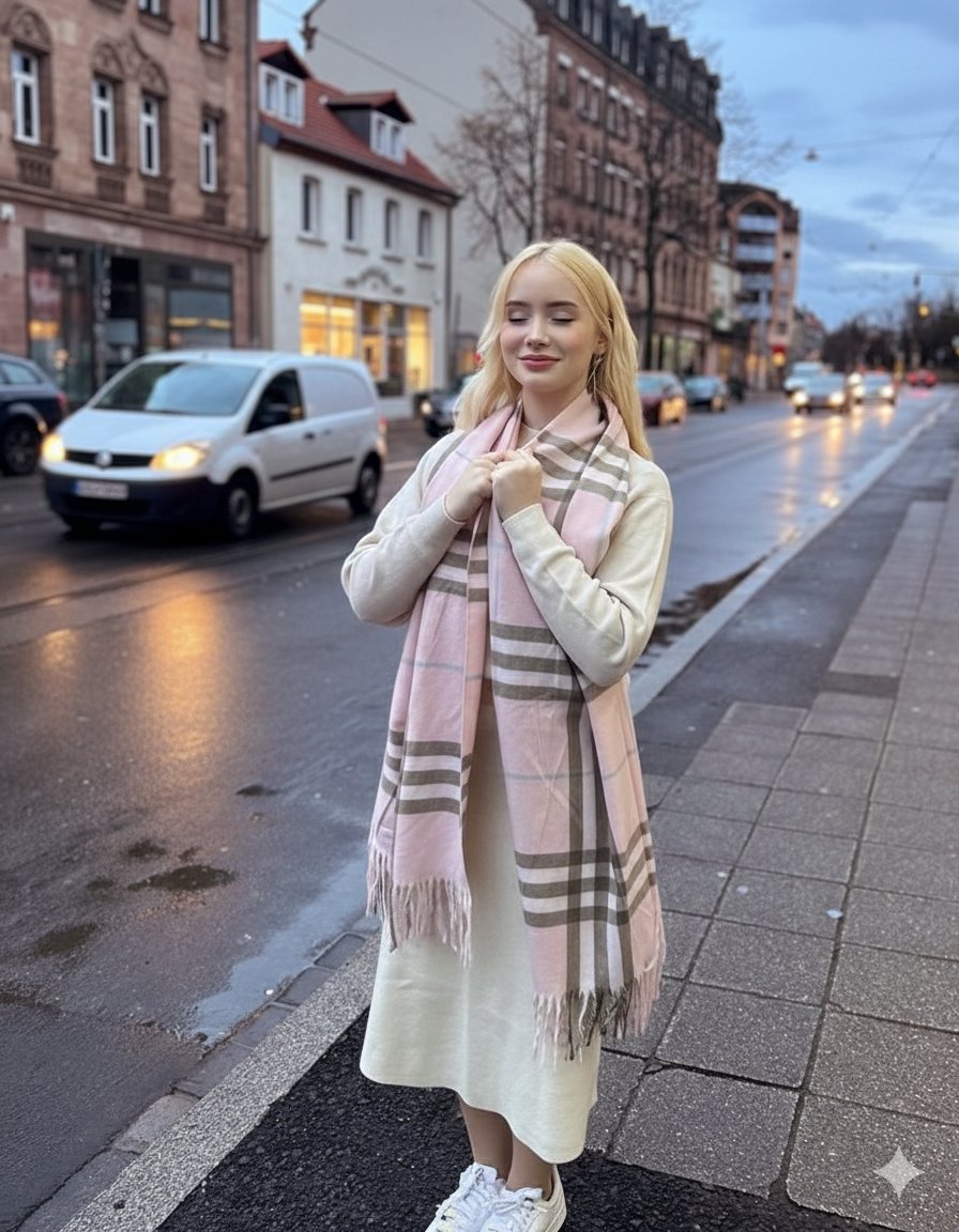 Cinematic Fashion Editorial in European Old Town at Twilight