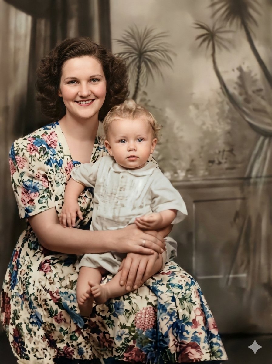 Vintage Photo Restoration to Professional Portrait 2