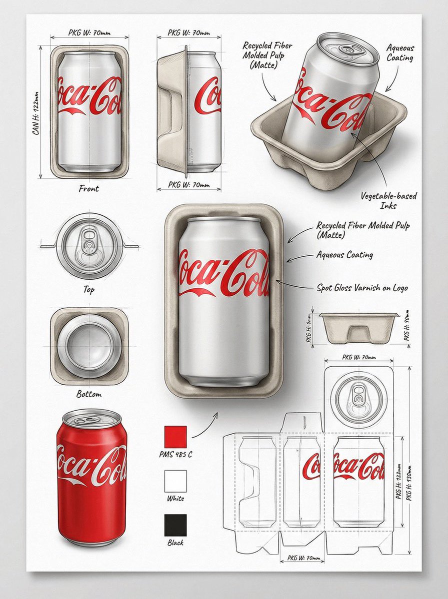 Industrial Packaging Design Sheet Prompt