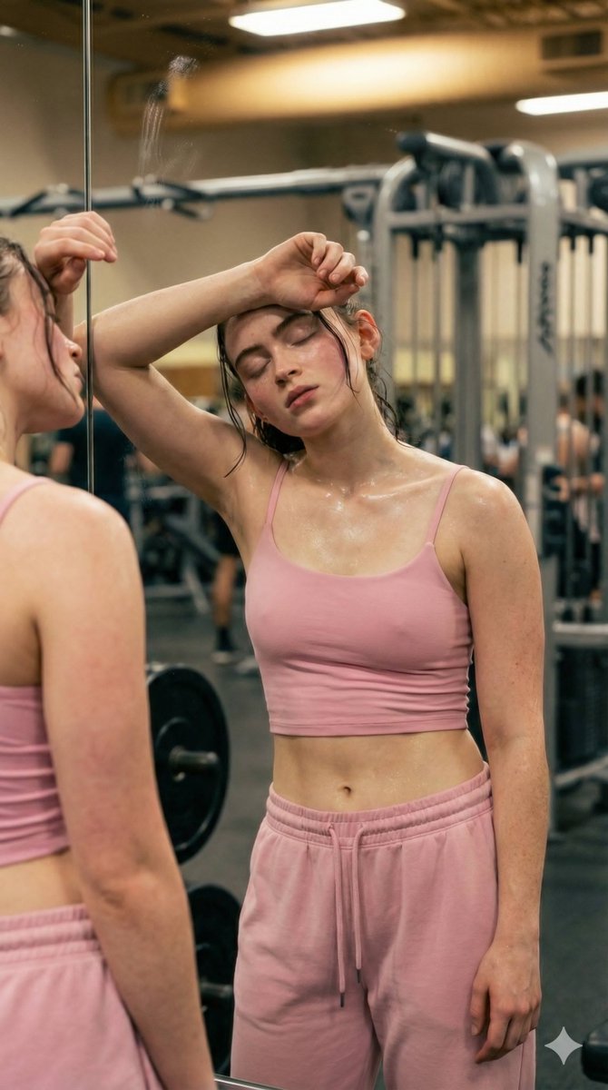 Sadie Sink in Sports Bra and Sweatpants Prompt