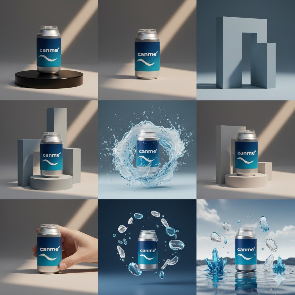 3x3 Grid Commercial Marketing Campaign Prompt