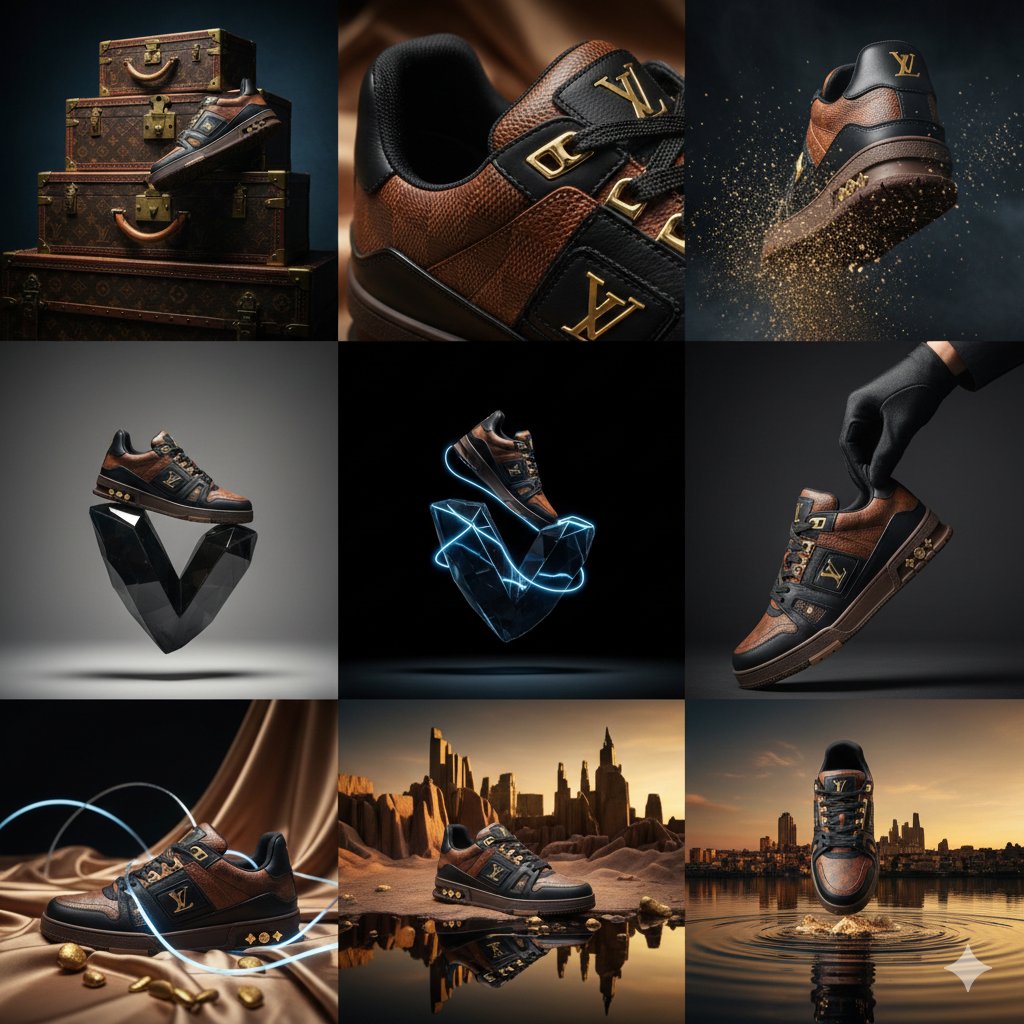 Louis Vuitton Sneaker Editorial Grid Prompt