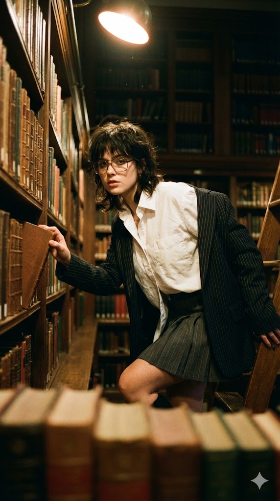 Vintage Dark Academia Editorial Portrait Prompt