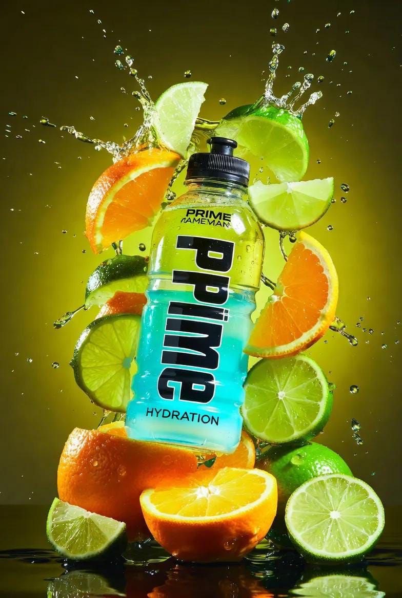 Hyper-Realistic Product Shot with Exploding Citrus and Liquid