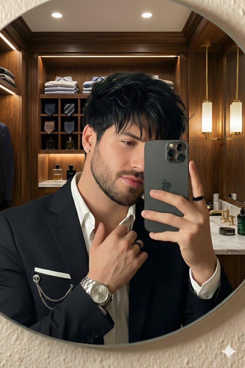 Luxury Mirror Selfie in a Walk-in Closet