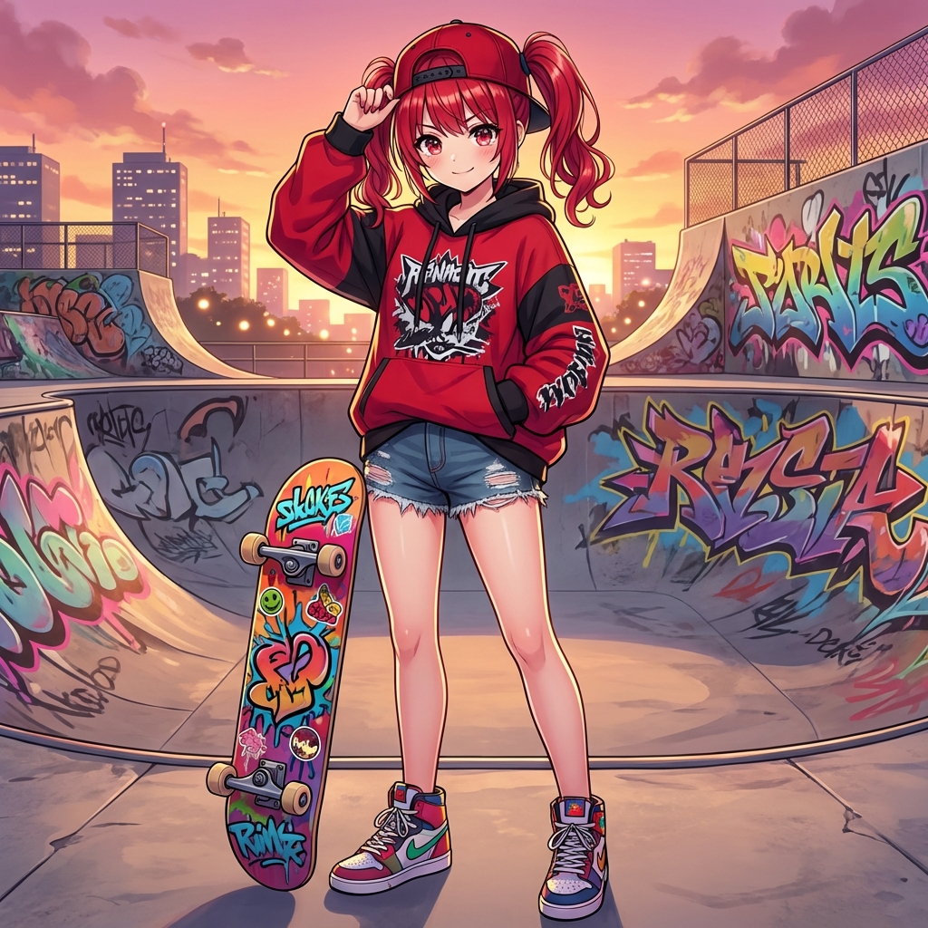 Transforming into a Skater Girl