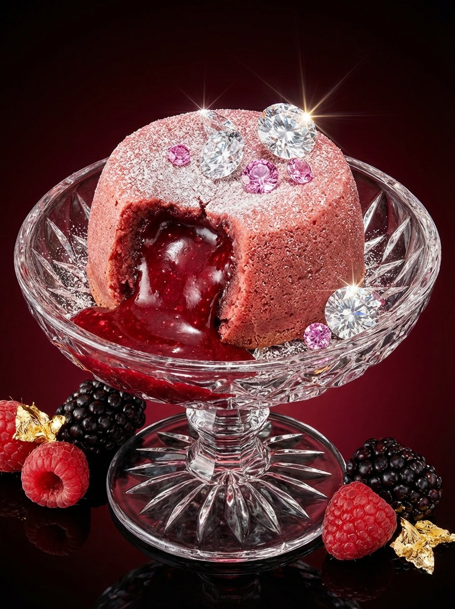 Luxury Dessert Still Life with Diamonds and Molten Center 4