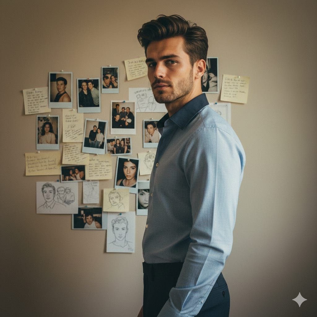 90s Editorial Fashion Portrait with Direct Flash