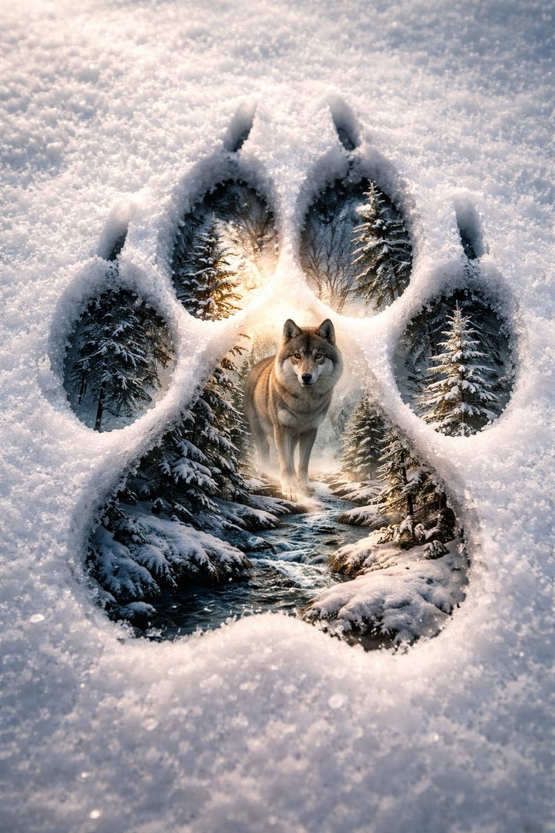Surreal Pawprint Photo Manipulation Template 2