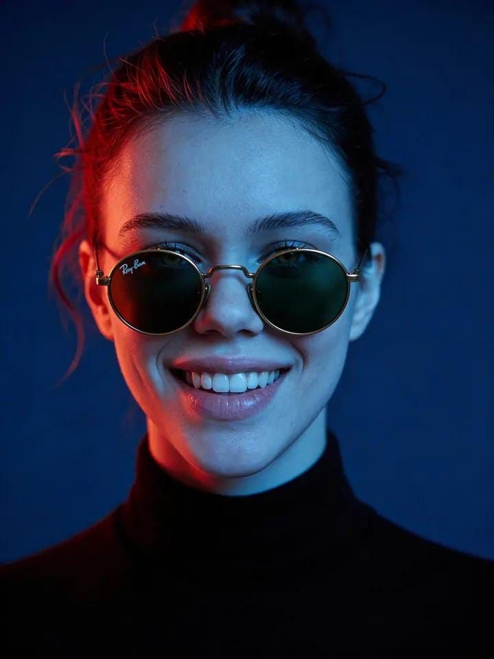 Cyber-Noir Cinematic Portrait