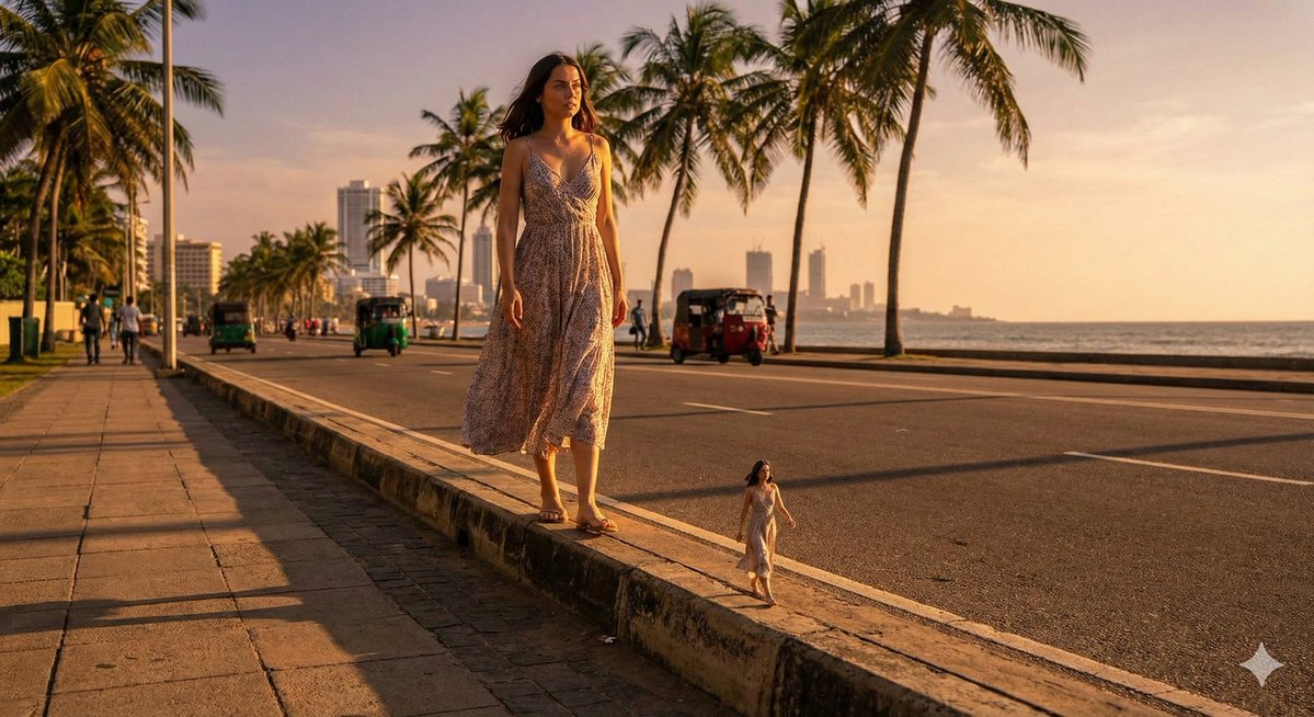 Surreal cinematic street photography with scale contrast