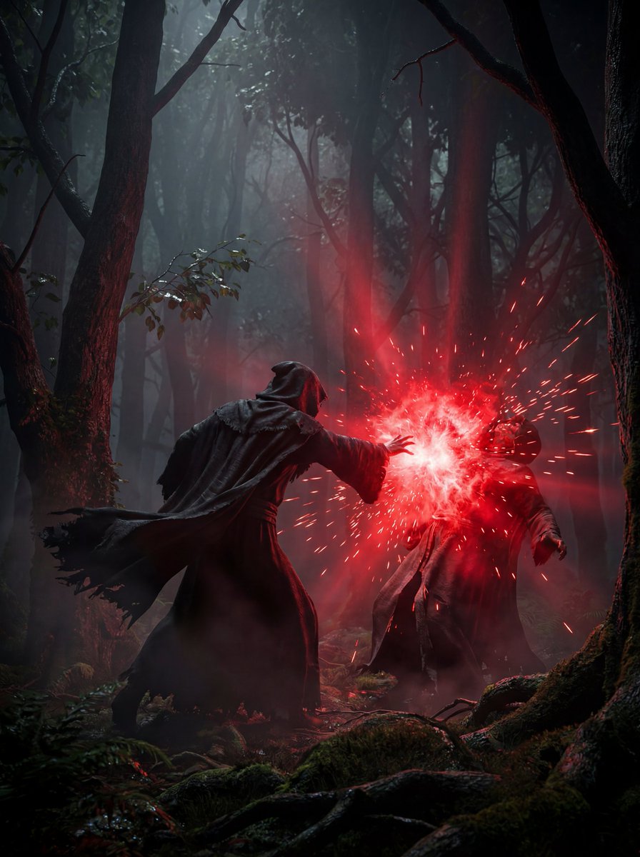 Comic / Storyboard - Dramatic cinematic forest clash scene - Image 4