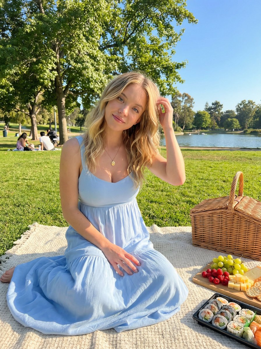 Golden Hour Picnic Lifestyle Editorial Prompt