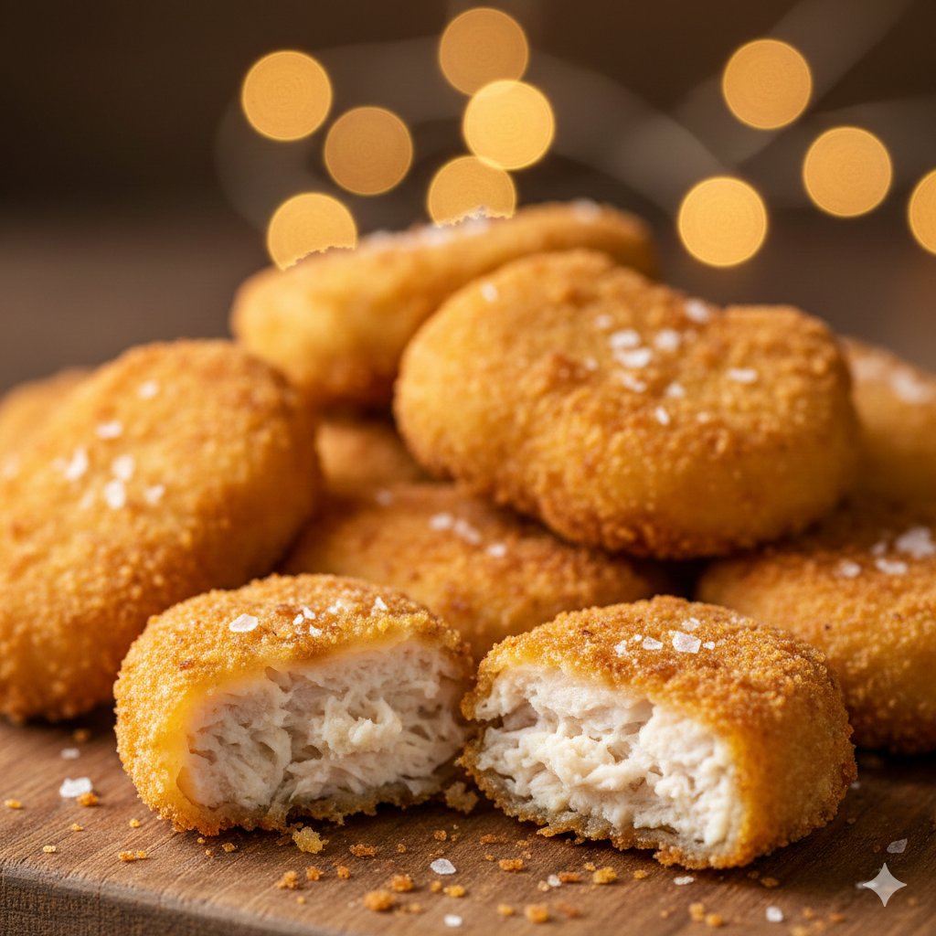 YouTube Thumbnail - Cinematic Close-Up of Crispy Chicken Nuggets - Image 1