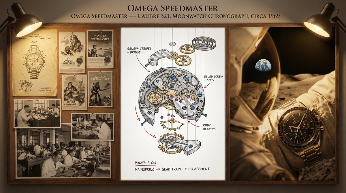 Infographic / Edu Visual - Watchmaker's Documentation Board (Exploded View) - Image 1