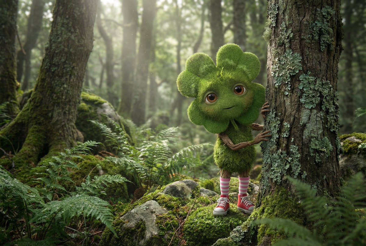 Elusive Irish Critter with Clover Head Prompt