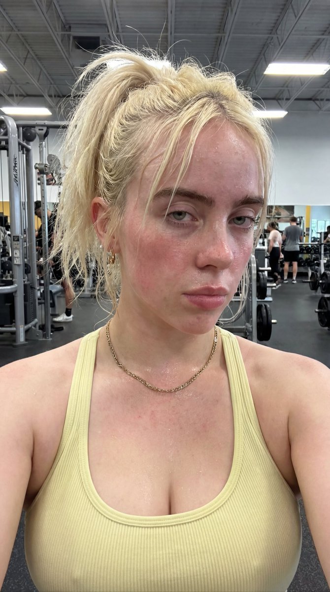Ana de Armas Post-Workout Gym Selfie Portrait