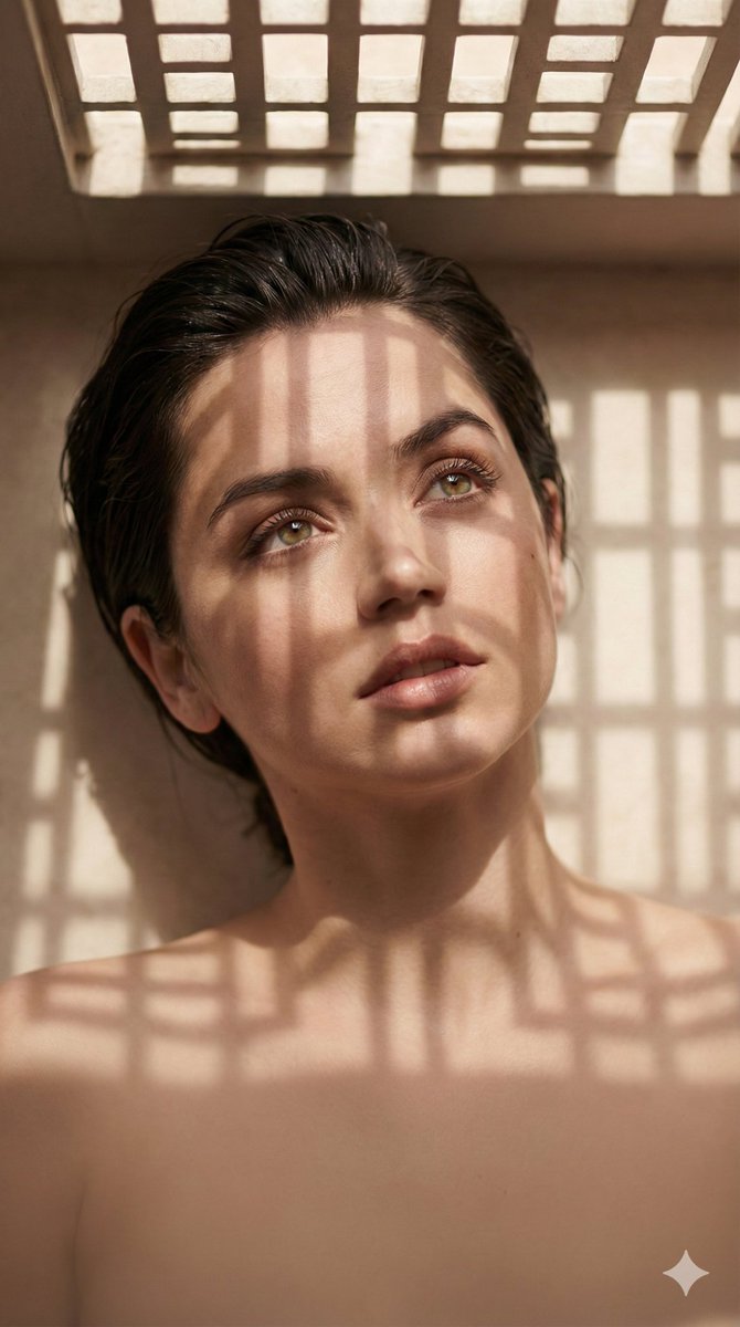 Top-down cinematic surreal portrait with shadow mapping