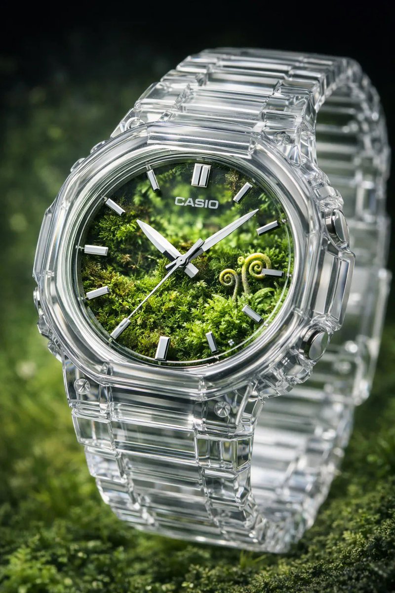 E-commerce Main Image - Crystal Terrarium Watch Product Shot - Image 1