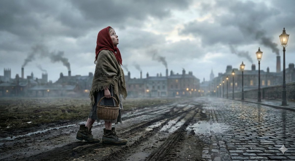 Nano Banana Pro JSON Prompt for 'The Little Match Girl' Concept