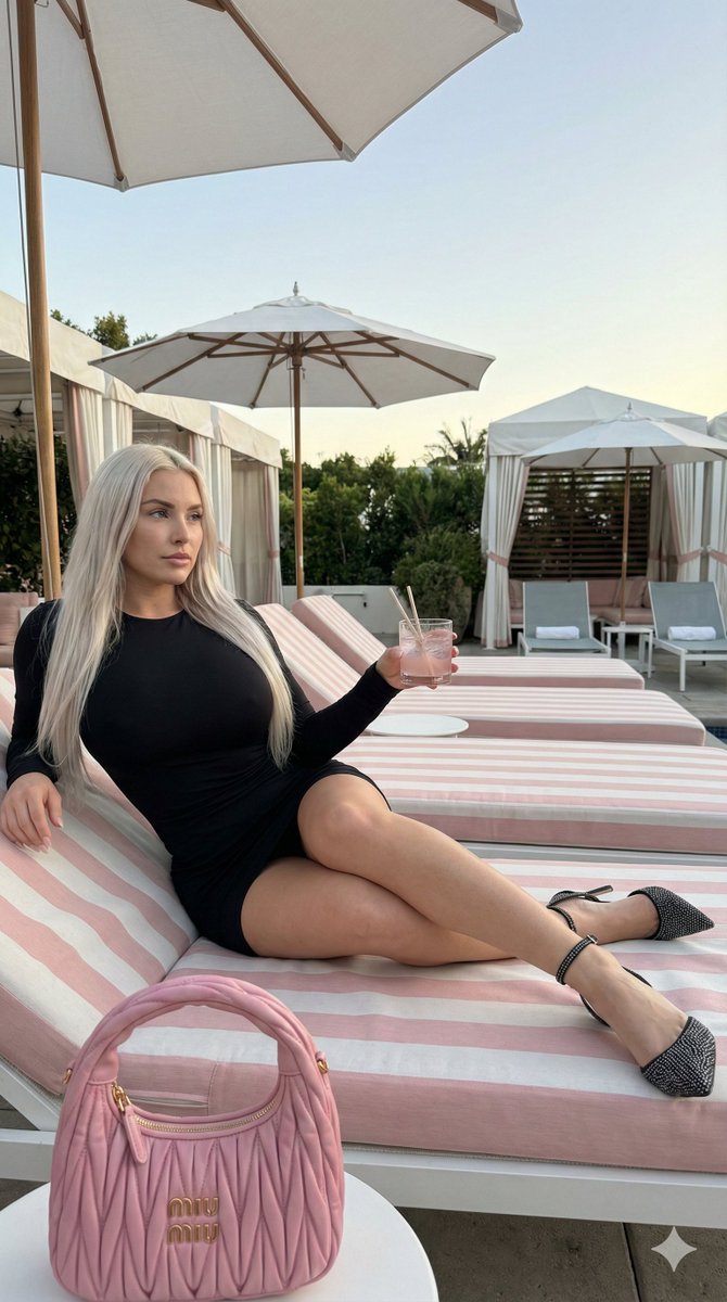 Quiet Luxury Poolside Portrait (Detailed JSON Structure)