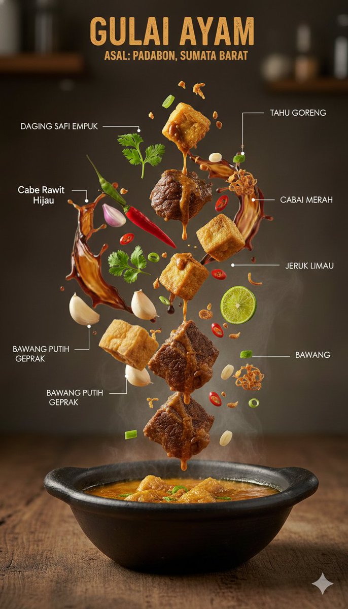 Infographic / Edu Visual - Ultra-Realistic Indonesian Culinary Infographic - Image 1
