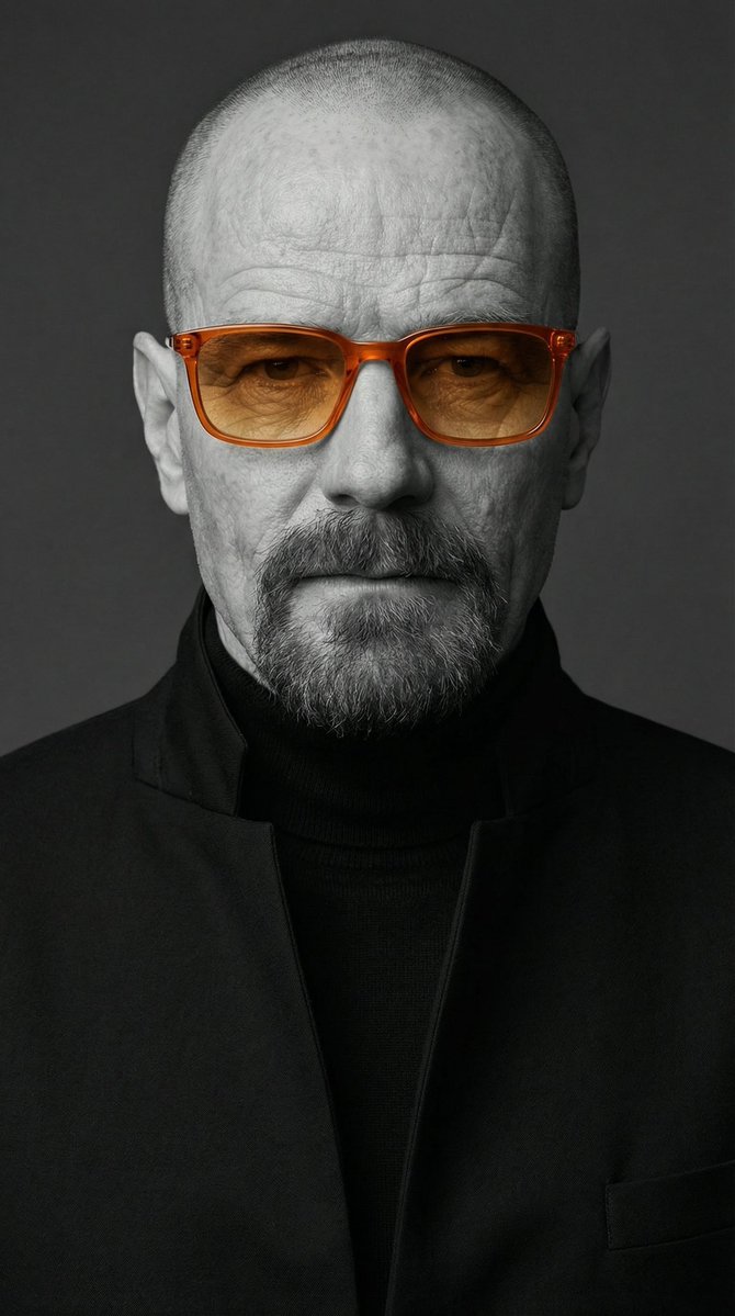 Selective Color Monochrome Studio Portrait