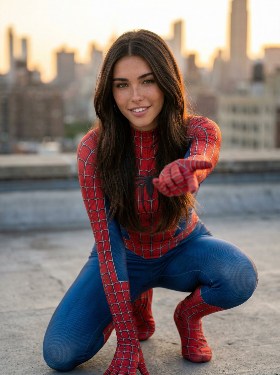 Social Media Post - Candid Spider-Man Superhero Portrait (Sadie Sink Likeness) - Image 2