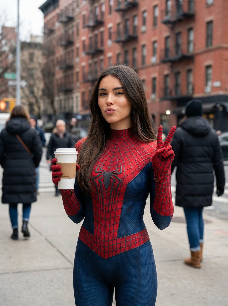 Social Media Post - Candid Spider-Man Superhero Portrait (Sadie Sink Likeness) - Image 3