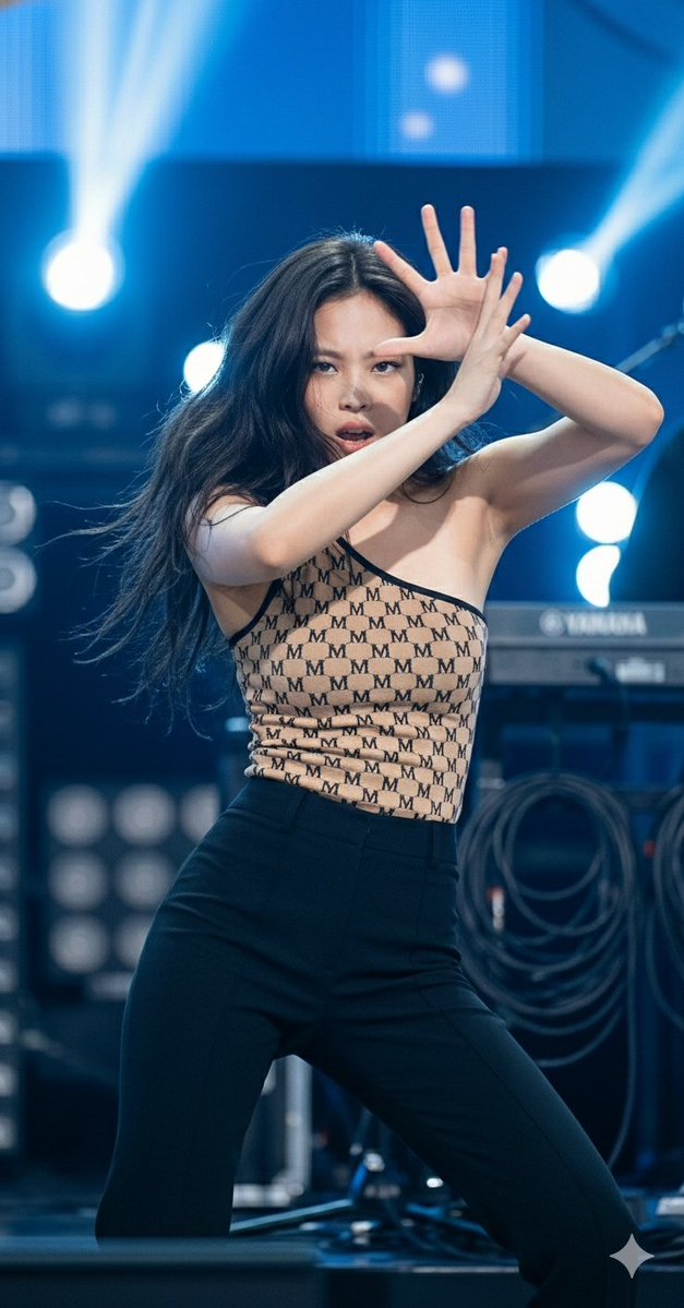 Dynamic Editorial Portrait of Jennie Kim in Monogram Bodysuit 3