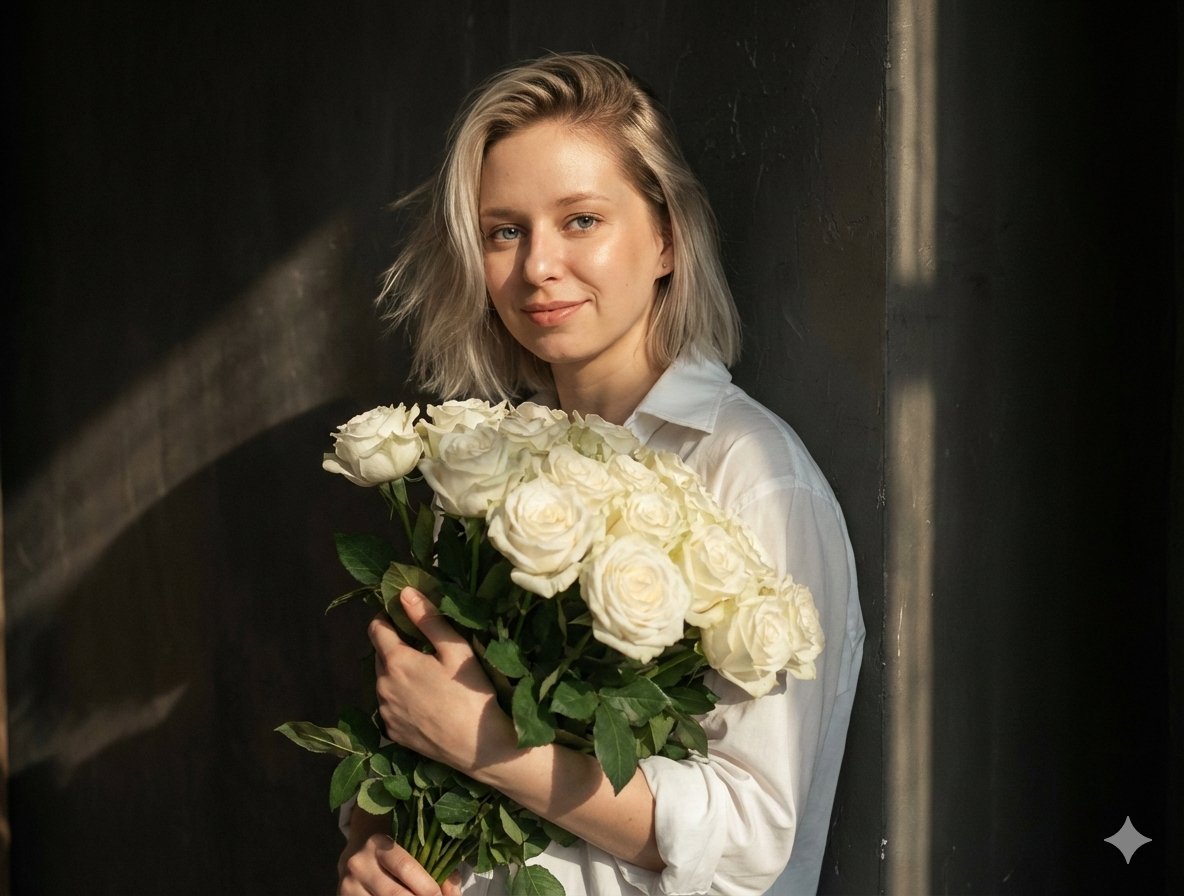 Cinematic Portrait with High-Contrast Window Light