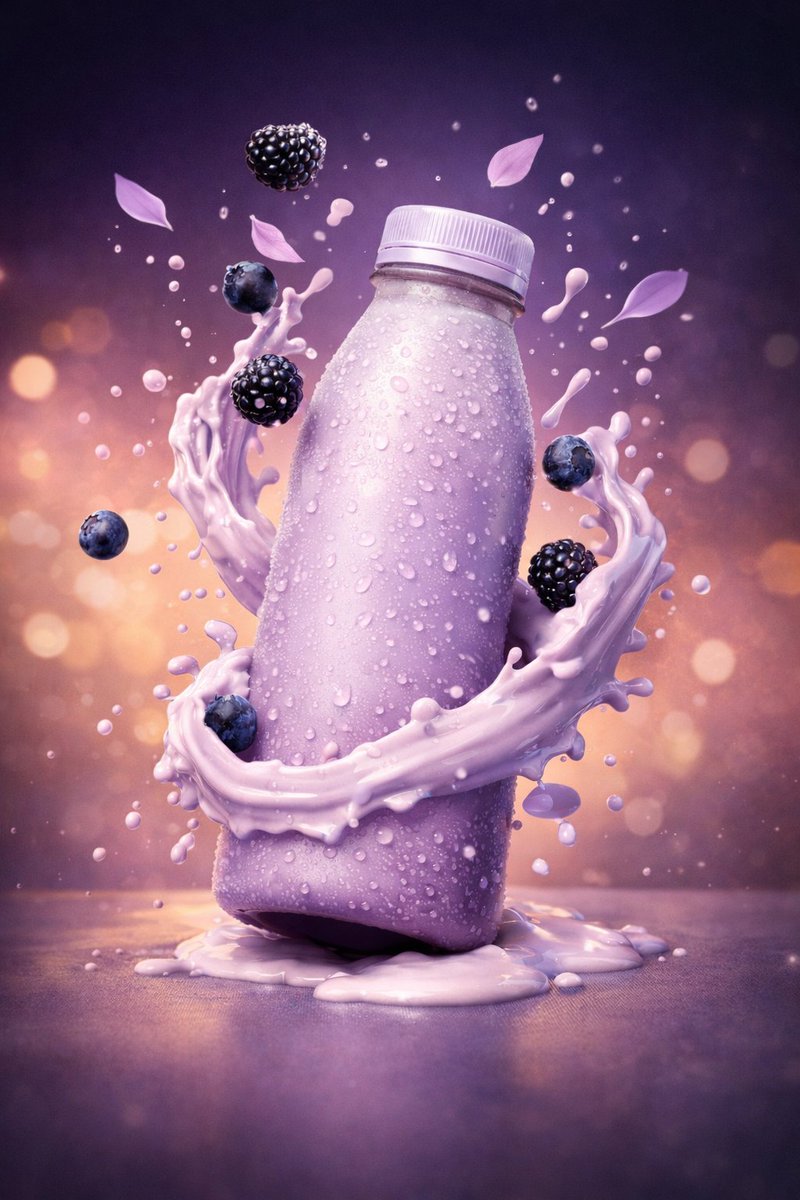 Hyper-Realistic Commercial Product Photography Showcase (Yogurt & Electrolyte) 2