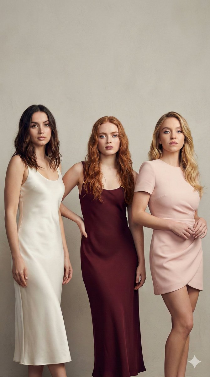 Luxury Editorial Portrait of Three Actresses