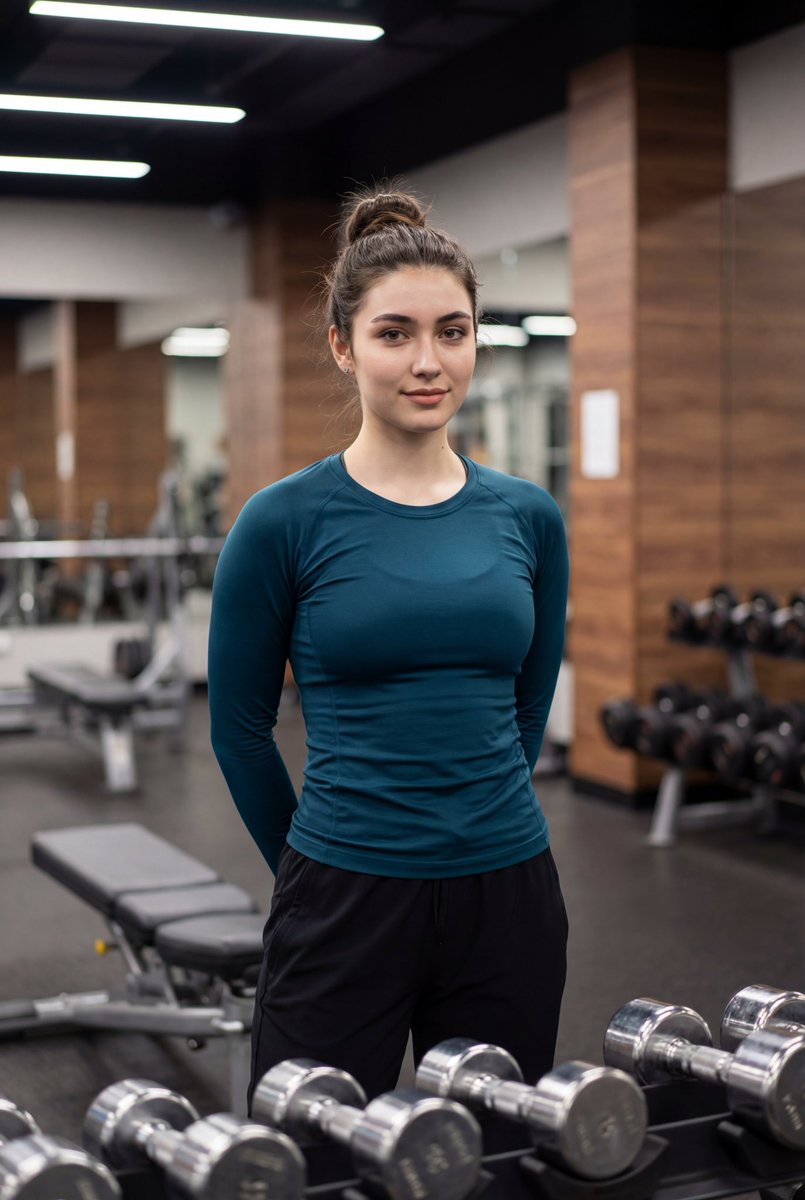 Indoor Fitness Lifestyle Portrait Prompt