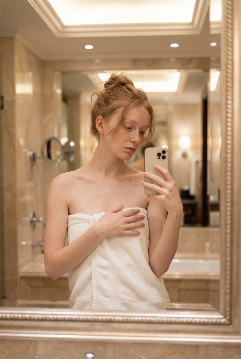 Intimate Mirror Selfie Portrait Prompt