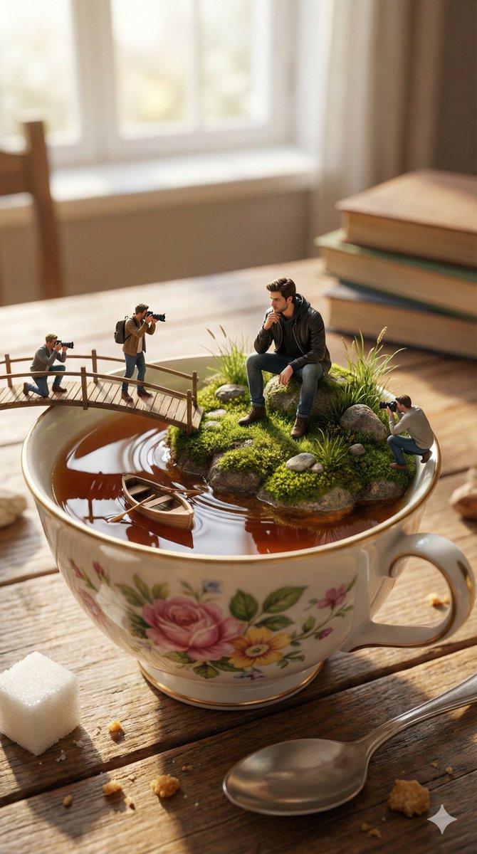 Natural Language Prompt for Miniature World Inside a Teacup
